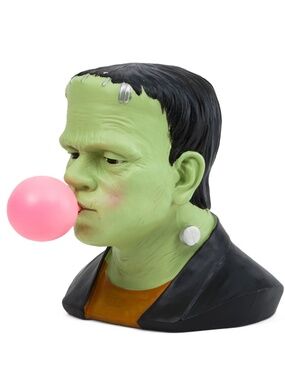 Martha Stewart LED Frankenstein Blowing Bubble Bust Spooky Halloween Decor NEW